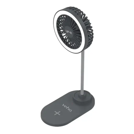 [VH-VUF-002-UF2] Ventilateur USB avec chargeur de smartphone et lampe LED